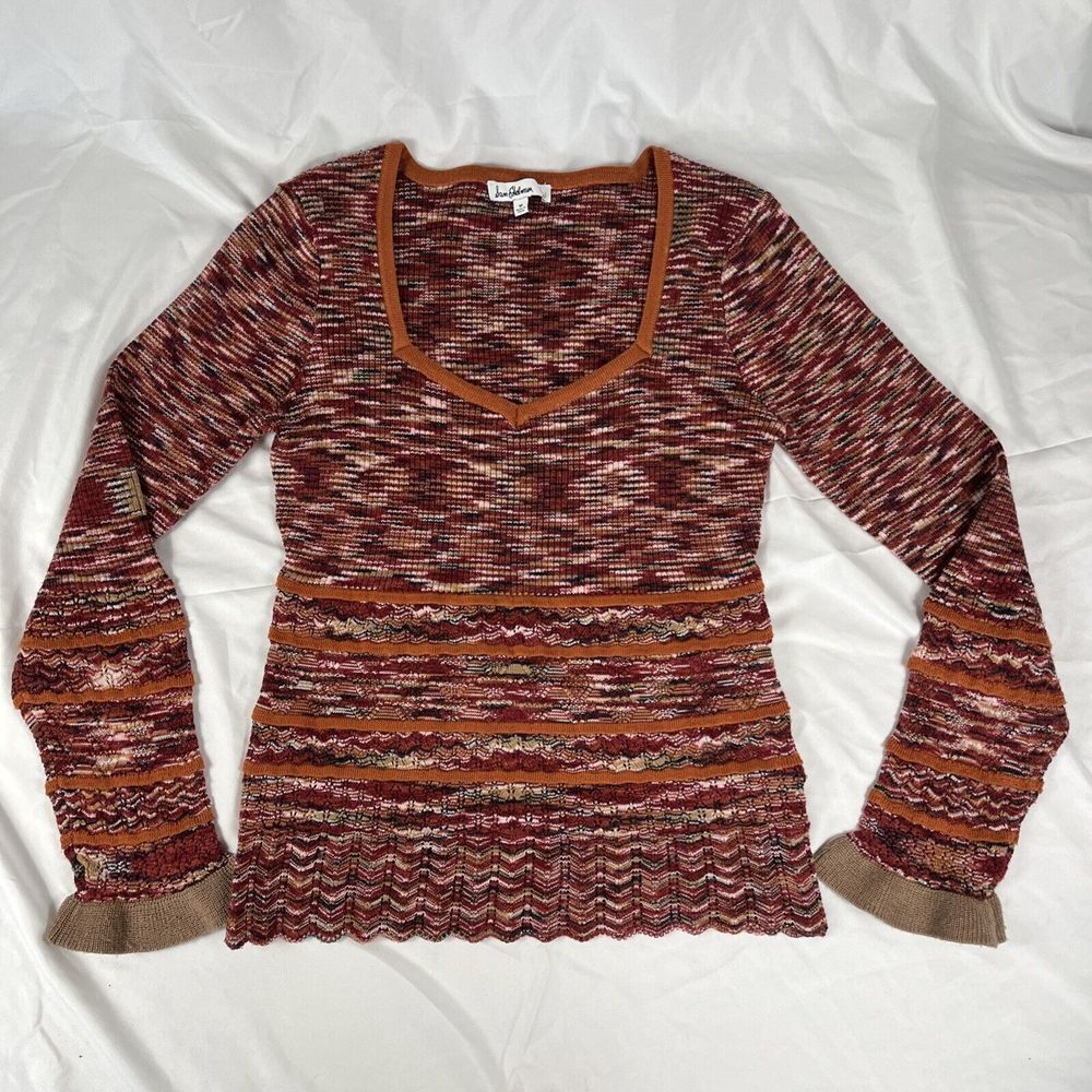 Sam Edelman - Cathy Ruffle Cuff Scoop Neck Sweater - Size Medium